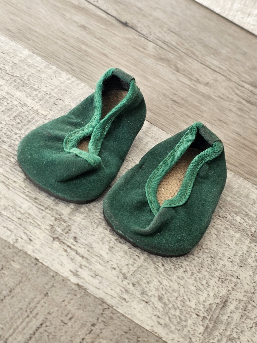 Fits 18" American Girl Doll Green Ballet Slippers Emerald Slip On #69